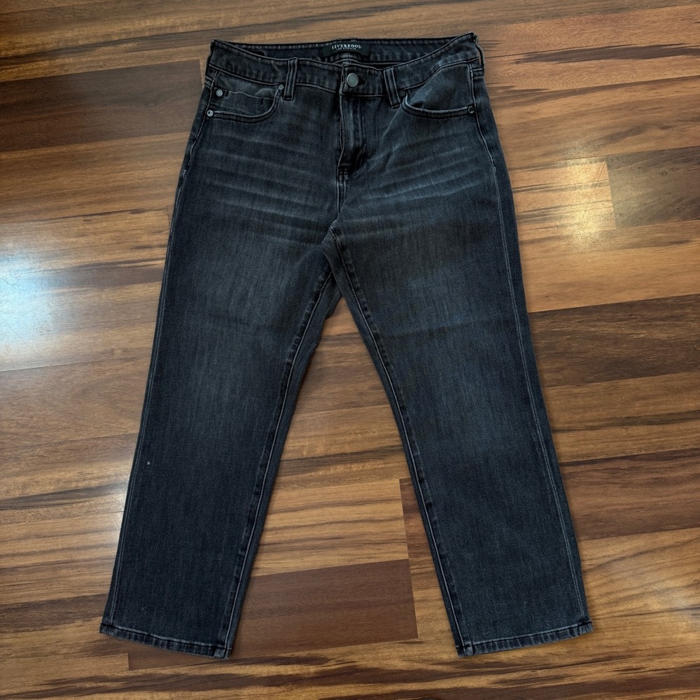 Liverpool Dark Gray Straight Jeans